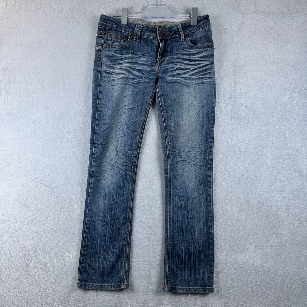 Crafted Women's Straight Leg Jeans Medium Wash Low Rise Blue Size 10